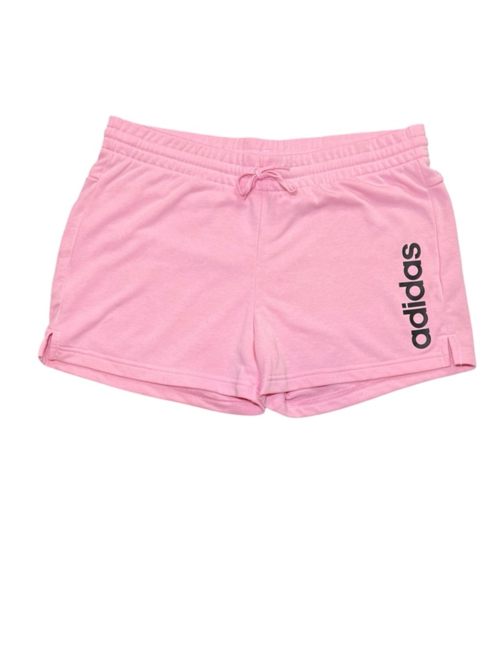 Adidas Women's Essentials Linear French Terry Shorts in Light Pink Size XL - Picture 3 of 13